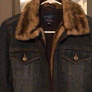 Weather vane outerwear denim jacket s